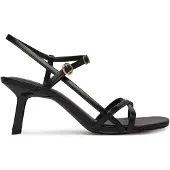 HUGO Strappy sandals in leather with asymmetric heel