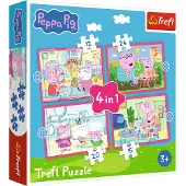 Trefl PUSSEL 4IN1 PEPPA LOVES ADVENTURES PUD8