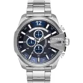 Diesel Mens Mega Chief Series Silverklocka