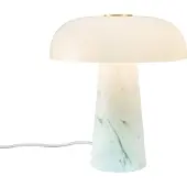 Design For The People by Nordlux Bordslampa Glossy, vit, höjd 24 cm, marmor/glas Glossy, Vitt / opal, Vardagsrum / matsal, Sten, Skandinavisk, Pendellampa