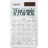 Casio SL-1000SC - Fickkalkylator - 10 siffror - solcellspanel, batteri - vit
