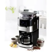Domo Filterkaffebryggare med inbyggd kvarn - DOMO - DO721K - 900 W - 1,5 L - 12 koppar - 200 g bönor - LCD-skärm - 3 styrkor - svart