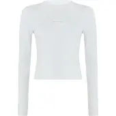 Calvin Klein Jeans T-shirt ljusgrå / vit