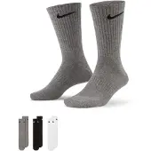 Nike Sockor 'Everyday' gråmelerad / svart / vit