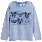 Desigual T-shirt blå / svart / vit