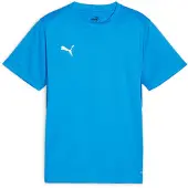 Puma Tränings T-Shirt teamGOAL - Electric Blue Lemonade/White Barn, storlek YM/140 cm