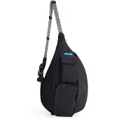 KAVU Mini Rope Bag Cotton Crossbody Sling - Svart