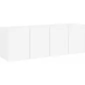 vidaXL Väggmonterad tv-bänk 2 st vit 60x30x41 cm