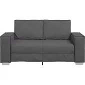 vidaXL Tvåsitssoffa Grå 160 cm Konstläder