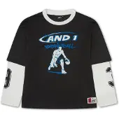 AND1 T-shirt turkos / svart / vit