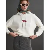 Grimelange Sweatshirt ecru / mörkröd