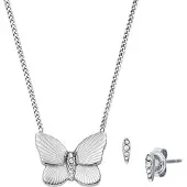 Fossil Smyckeset 'Sutton' silver / transparent