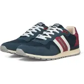 Jack & Jones Låg sneaker 'JFWStellar' mörkblå / karminröd / vit