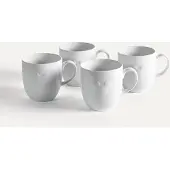 Fyrklövern Mickey Mouse Iconic mugg 35 cl 4-pack, Klassisk vit