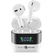 Cellularline BTMSTWSSPARKW In-ear headset Bluetooth, Trådlös Vit, Svart Laddningsfodral, Batteriladdningsindikering, Volymkontroll