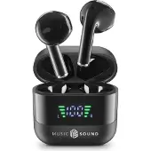 Music Sound In-ear headset Bluetooth, Trådlös Svart Laddningsfodral, Batteriladdningsindikering, Volymkontroll