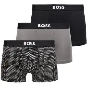 BOSS Boxershorts 'ONE' stone / svart / vit