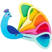 Tender Leaf Toys Träleksaker - Påfågelfärger - - One Size - Leksaker