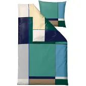 Södahl Bäddset 140x220 cm - 100% bomullssatin - Colour Block - Grön