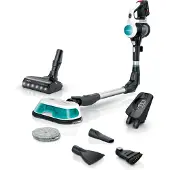 Bosch Unlimited 7 ProHygienic Aqua BCS71HYG2 - Dammsugare - skaft/handhållen (2-i-1) - utan påse - sladdlös - vit - 1 batteri, laddare medföljer