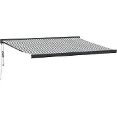 vidaXL Markis infällbar antracit och vit 4,5x3 m tyg&aluminium