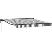 vidaXL Markisram Antracit och vitt 350 x 250 cm