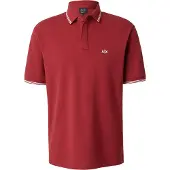 Armani Exchange för män. XM001287AF17321U5101 Röd piké-tröja i stretchig bomull (L), Casual, Kort ärm