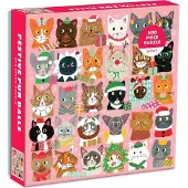 Galison Festive Furballs 500 Piece Puzzle