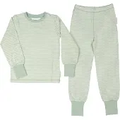 Geggamoja Pyjamas tvådelad Bambu Classic Ljusgrön/Grön - 98/104
