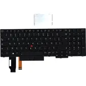 Lenovo Lite-On - Ersättningstangentbord för bärbar dator - med ClickPad, Trackpoint - bakgrundsbelyst - AZERTY - fransk