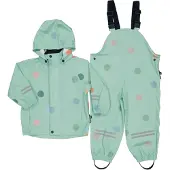 Geggamoja Regnkläder Dots Mint - 110/116