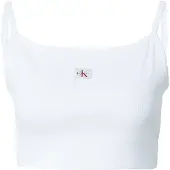Calvin Klein Cropped Ribbed Cotton Cami Top