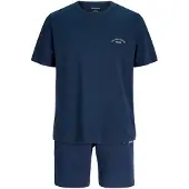 Jack & Jones Träningsoverall 'JJCOLLEGE' marinblå / vit