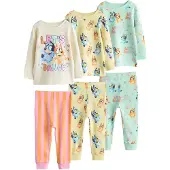 Next Pyjamas 'Snuggle' gul / mint / rosa / vit