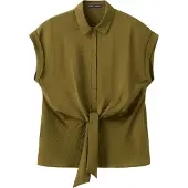 Mango Blus 'NUDO' oliv