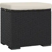 vidaXL Fotpall med kudde 2 st svart 40x30x40 cm konstrotting