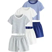 Next Pyjamas blå / mörkblå / gråmelerad / vit