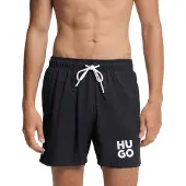 HUGO Badshorts 'PAOLO' svart / vit