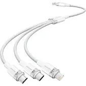 Vention USB 2.0 A till 3in1 3A-kabel CTPWG 1,5M (vit)