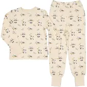 Geggamoja Pyjamas tvådelad Bambu Panda Beige - 86/92