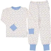 Geggamoja Pyjamas tvådelad Bambu Blå Klöver - 134/140