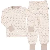 Geggamoja Pyjamas tvådelad Bambu Beige Klöver - 74/80