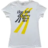 Ginza.se Bon Jovi: Unisex T-Shirt/Slippery When Wet (White) (Medium)