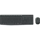 Logitech MK235 - Sats med tangentbord och mus - trådlös - 2.4 GHz - hela norden