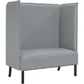 vidaXL Soffa med Högt Ryggstöd Grå 109 x 56 x 121 cm tyg