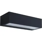 LEDS-C4 LED utomhus vägglampa Nemesis, Svart, Aluminium / grå / zink, Modern, LED-vägglampa utomhus