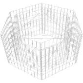 vidaXL Hexagonal planteringsgabion upphöjd 100x90x50 cm
