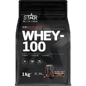 Star Nutrition Whey-100, 1 kg, Double Rich Chocolate