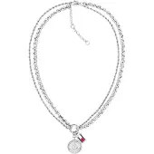 Tommy Hilfiger Stainless Steel Double Chain Nautical Charm Necklace