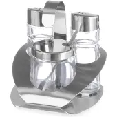 Hendi 465332 Kryddset i rostfritt stål Salt Peppar Senap